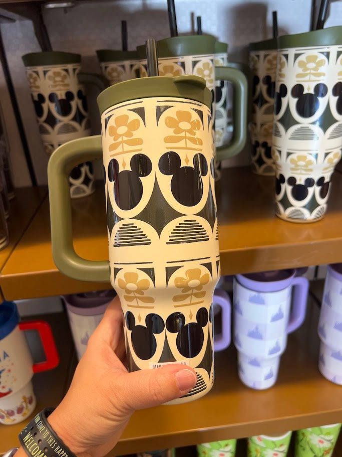 Mickey Icons & Flowers Disney Parks Tumbler 30 oz.