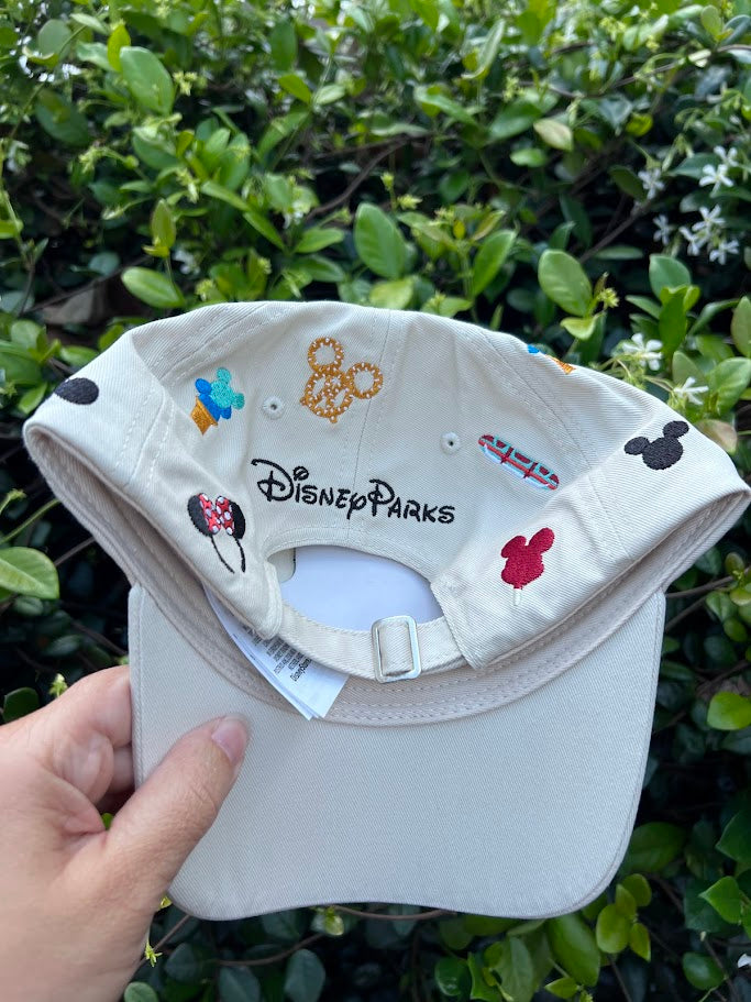Mickey Icons & Snacks Disney Parks Baseball Cap