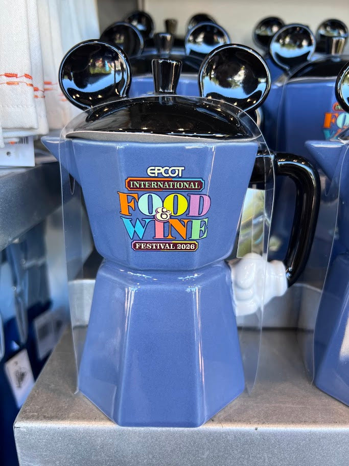 Mickey Mouse 2026 Epcot Food & Wine Festival Coffee Pot