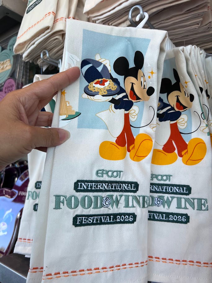 Mickey Mouse 2026 Epcot Food & Wine Festival Kitchen Towel