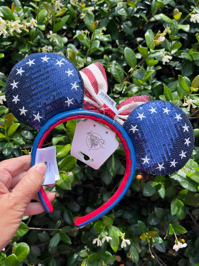Mickey Mouse Americana Minnie Mouse Ears Headband