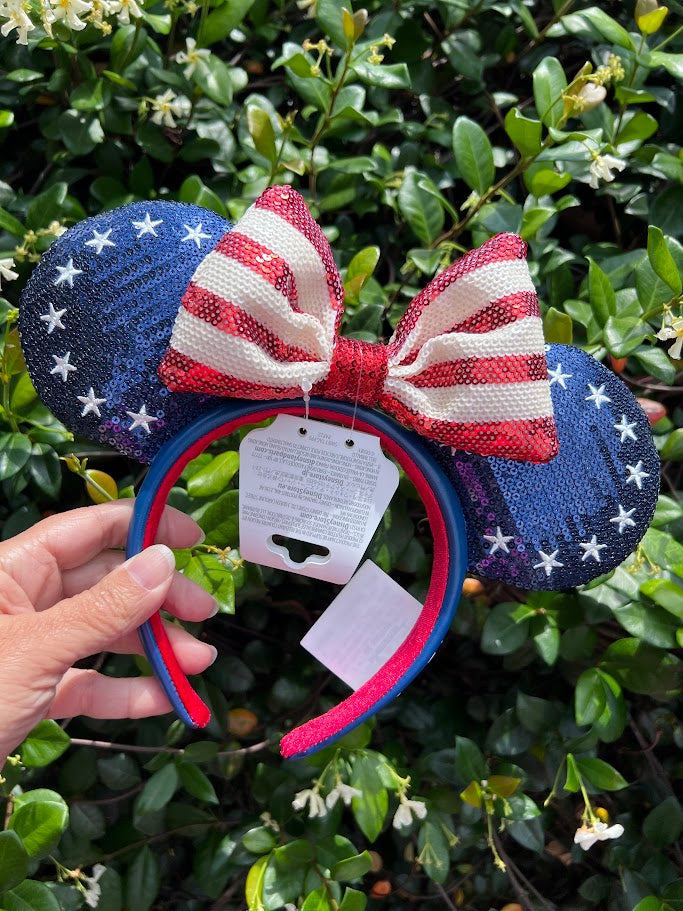 Mickey Mouse Americana Minnie Mouse Ears Headband