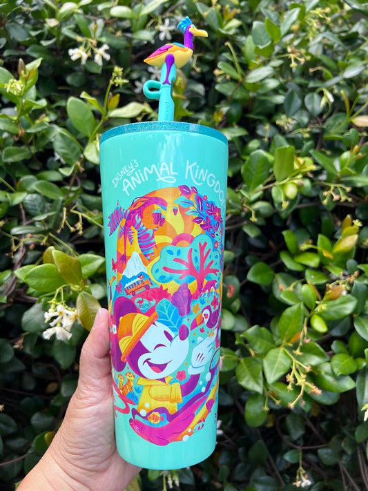 Mickey Mouse Animal Kingdom Metal Starbucks Tumbler 24 oz