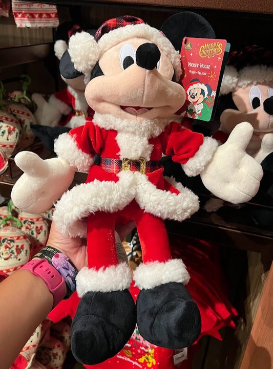 Santa Mickey Mouse Christmas Plush