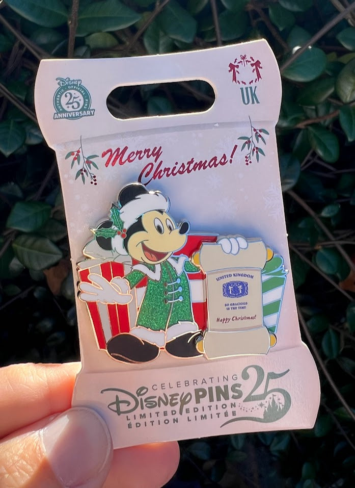 Mickey Mouse 2025 Epcot United Kingdom Holiday Storytellers Limited Edition Disney Pin