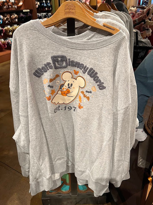 Mickey Mouse Ghost Walt Disney World Halloween Sweatshirt
