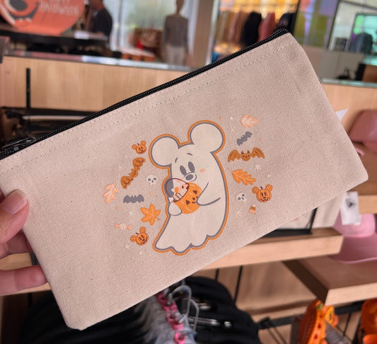 Mickey Ghost Halloween Zippered Pouch