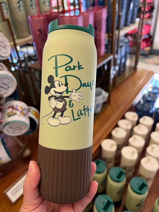 Mickey Mouse Park Days & Lattes Starbucks Metal Bottle 20 oz.