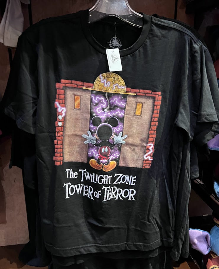 Mickey Mouse Twilight Zone Tower of Terror Adult T-Shirt