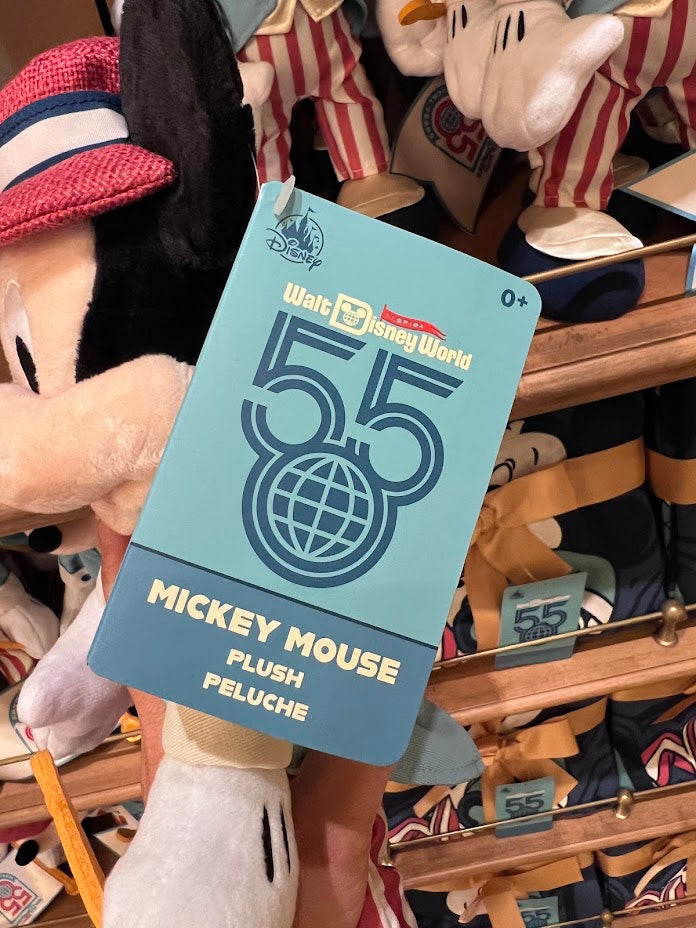 Mickey Mouse Walt Disney World 55th Anniversary Plush