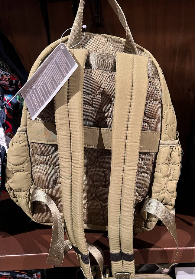 Olive Mickey Mouse Walt Disney World Quilted Mini Backpack
