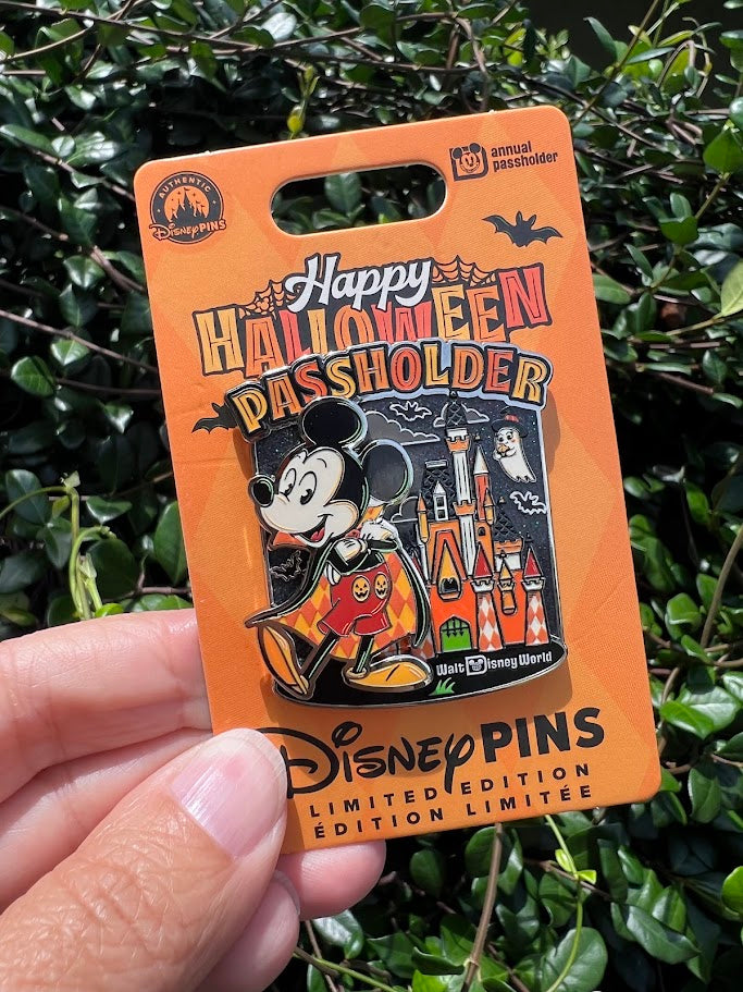 Mickey Mouse Happy Halloween Walt Disney World Passholder Disney Pin