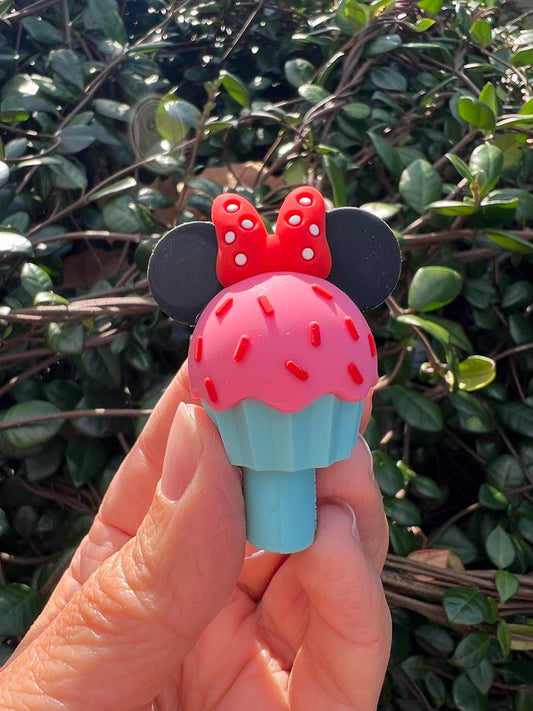 Minnie Mouse Cupcake Disney Parks Straw Topper