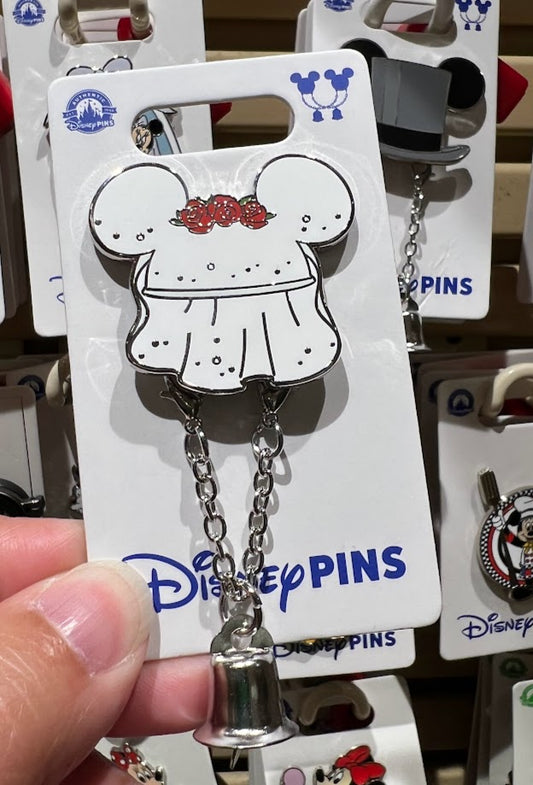 Minnie Ears Wedding Veil Bride Disney Pin