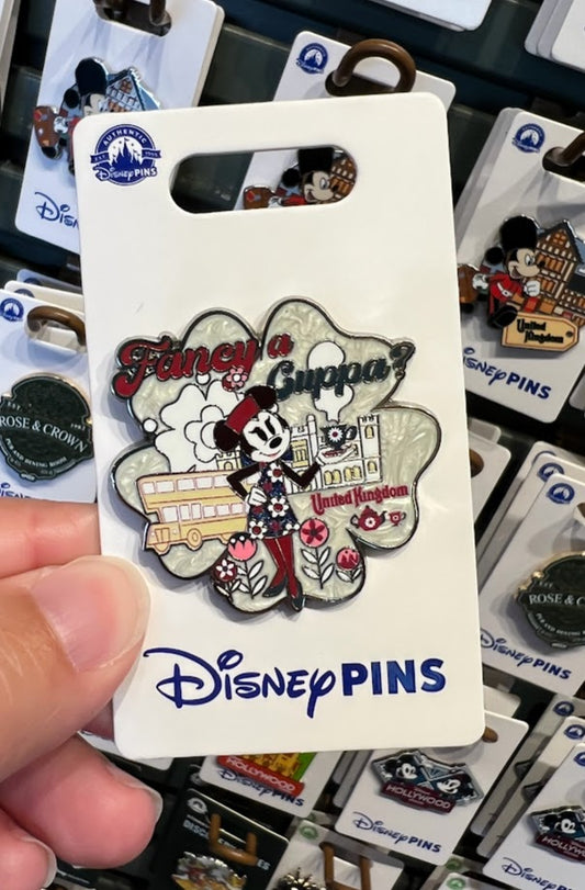 Minnie Mouse Fancy a Cuppa UK Pavilion Epcot World Showcase Disney Pin