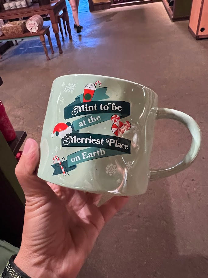 Mint to be at the Merriest Place on Earth Starbucks Mug 15 oz