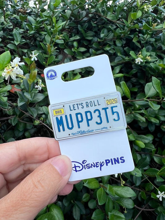 MUPP3T5 License Plate Rock 'n' Roller Coaster Disney Pin