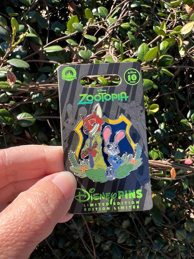 Nick Wilde & Judy Hopps Zootopia 10th Anniversary Limited Edition Disney Pin