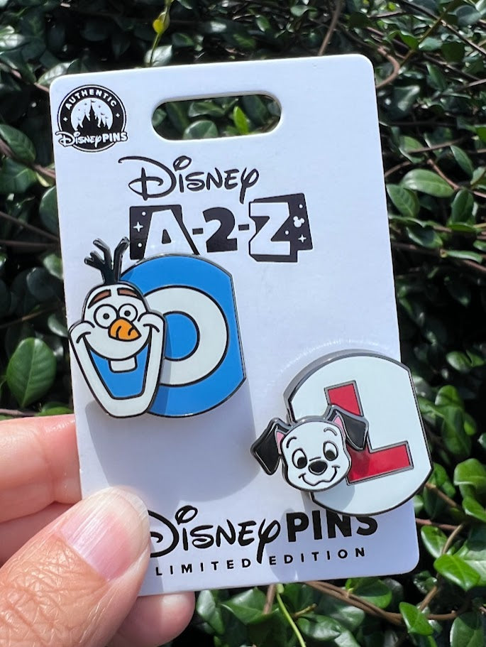 Olaf & Lucky A-2-Z Disney Pin Set