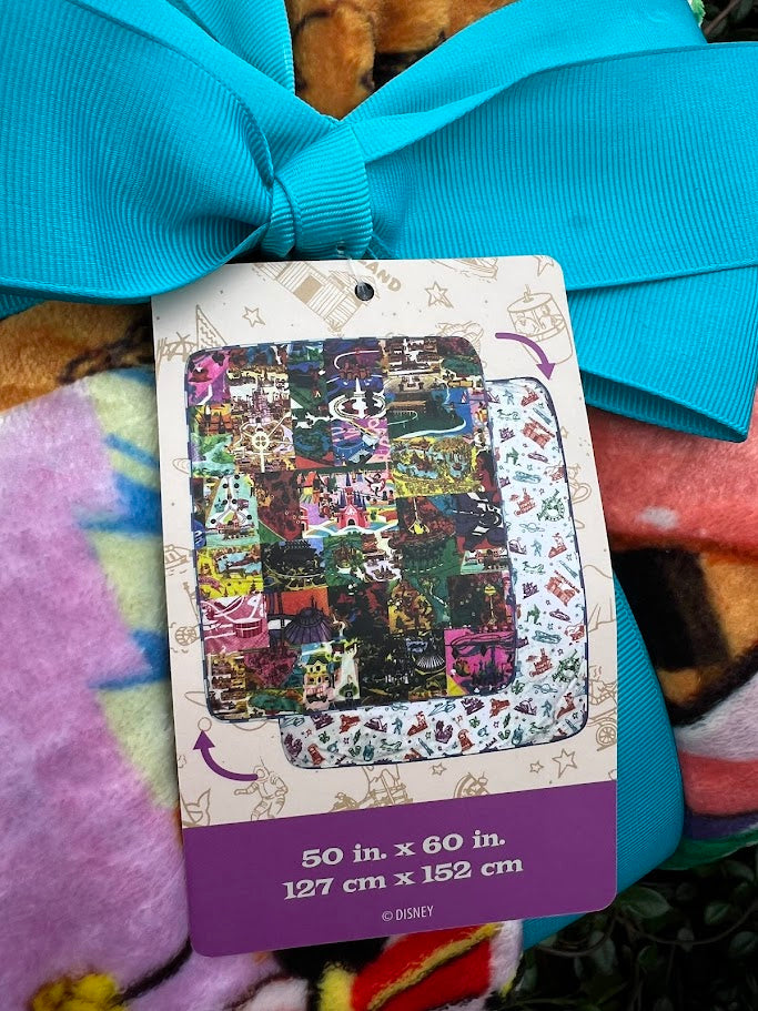 Park Maps & Brochure Icons Disney Throw