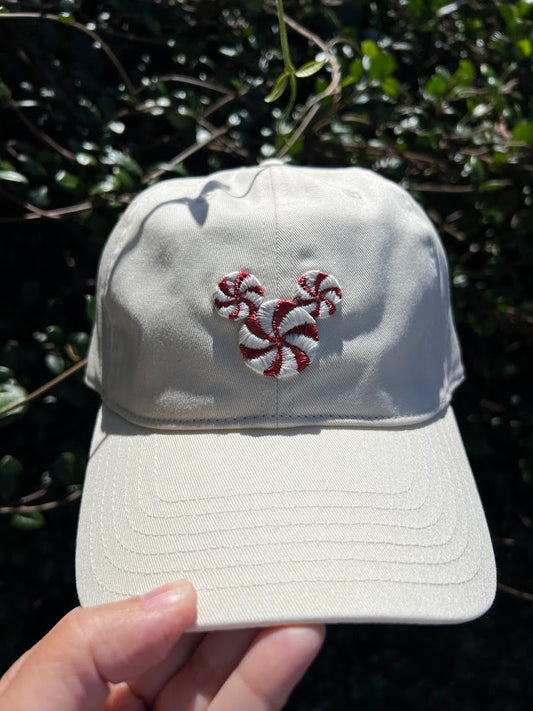 Peppermint Mickey Icon Christmas Walt Disney World Baseball Cap