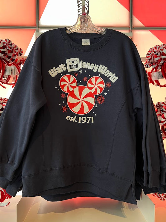 Peppermint Mickey Icon Walt Disney World Christmas Sweatshirt
