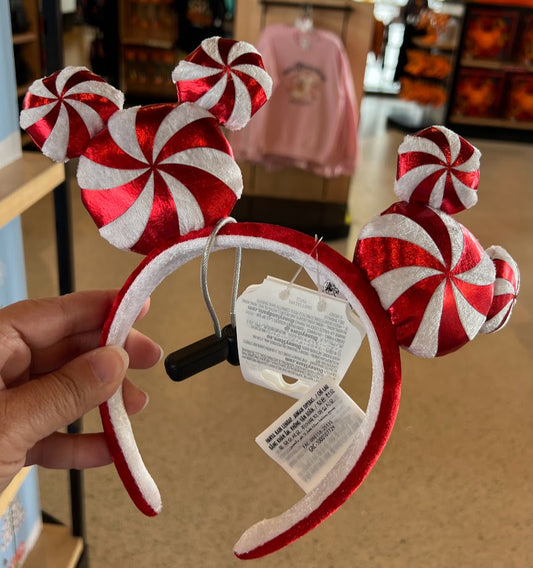 Peppermint Mickey Icon Christmas Minnie Mouse Ears Headband