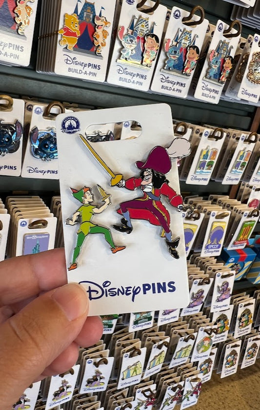 Peter Pan & Captain Hook Disney Pin Set