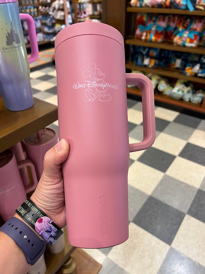 Pink Mickey Mouse Walt Disney World Corkcicle Metal Tumbler 40 oz.