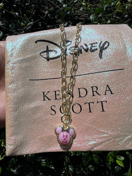 Minnie Mouse Pumpkin Kendra Scott Necklace