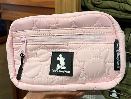 Pink Quilted Mickey Mouse Walt Disney World Fanny Pack