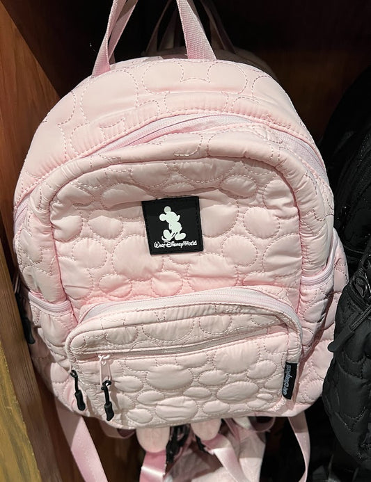 Pink Mickey Mouse Walt Disney World Quilted Mini Backpack