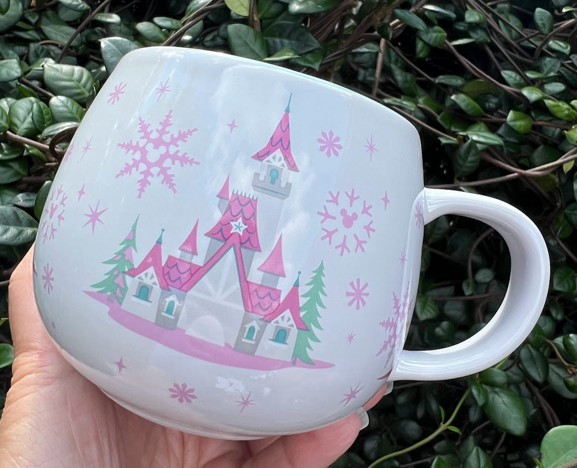 Pink Winter Castle & Ribbons Disney Mug 21 oz.