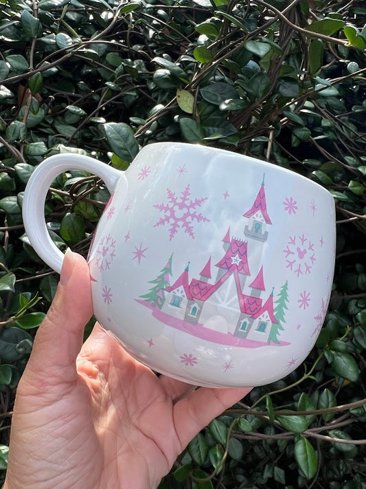 Pink Winter Castle & Ribbons Disney Mug 21 oz.