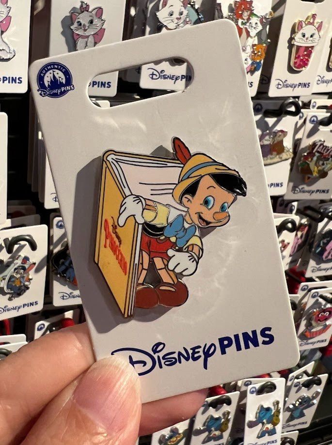 Pinocchio with Book Disney Pin