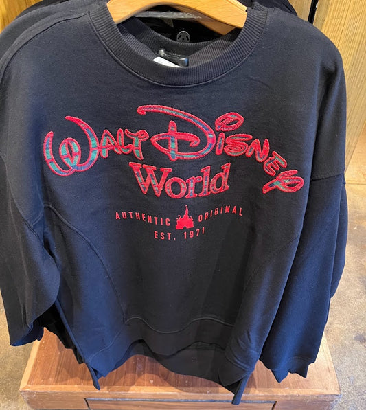 Walt Disney World Plaid Christmas Sweatshirt