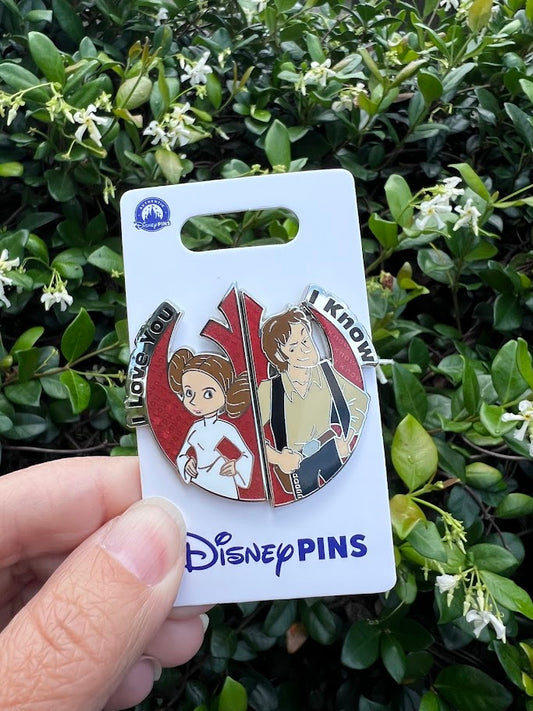 Princess Leia & Han Solo I Love You I Know Star Wars Disney Pin Set