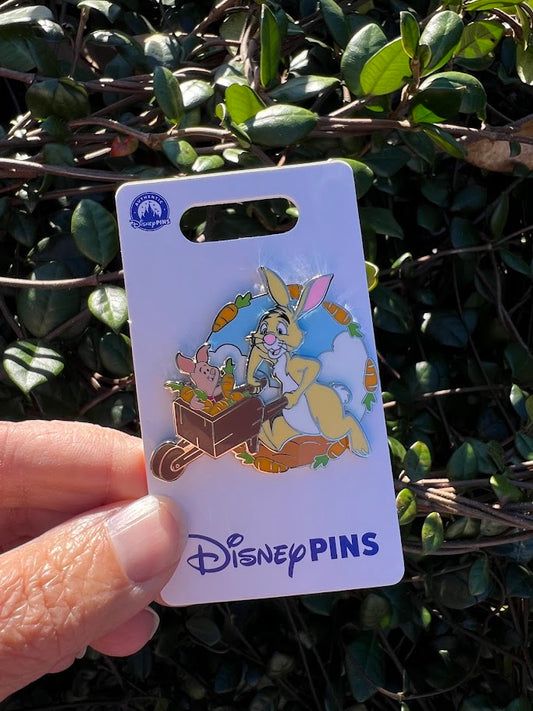 Rabbit & Piglet Carrots Disney Pin