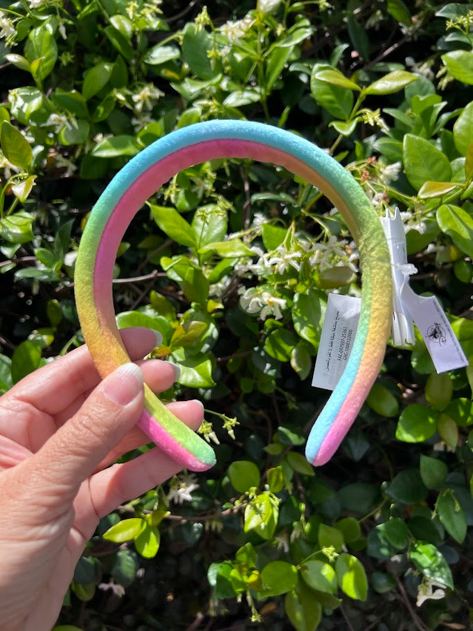Mickey Icon Rainbow Customizable Headband