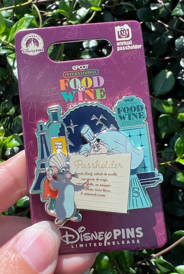 Ratatouille 2026 Epcot Food & Wine Festival Passholder Disney Pin
