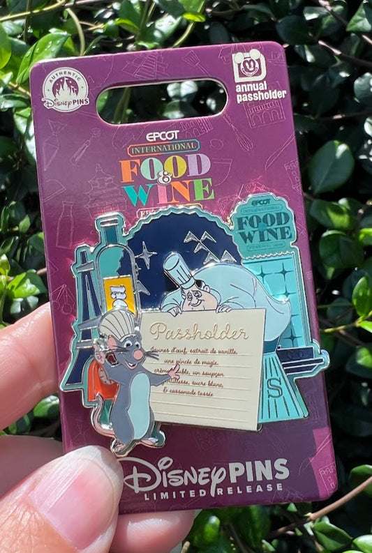 Ratatouille 2026 Epcot Food & Wine Festival Passholder Disney Pin