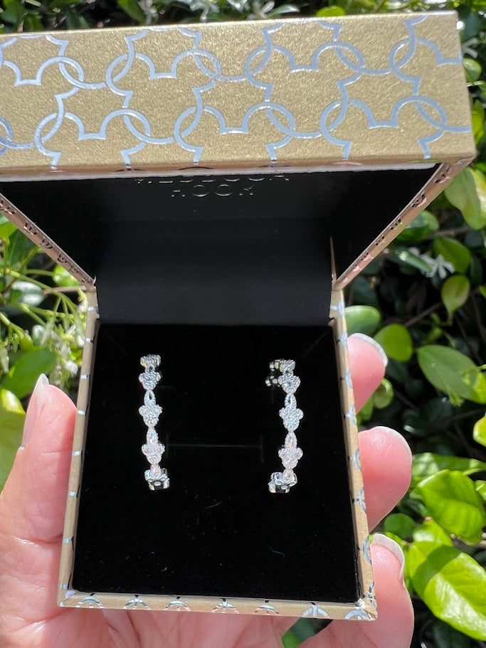 Rebecca Hook Mickey Icon Cubic Zirconia Hoop Earrings
