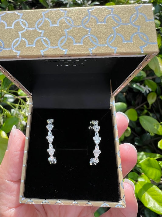 Rebecca Hook Mickey Icon Cubic Zirconia Hoop Earrings