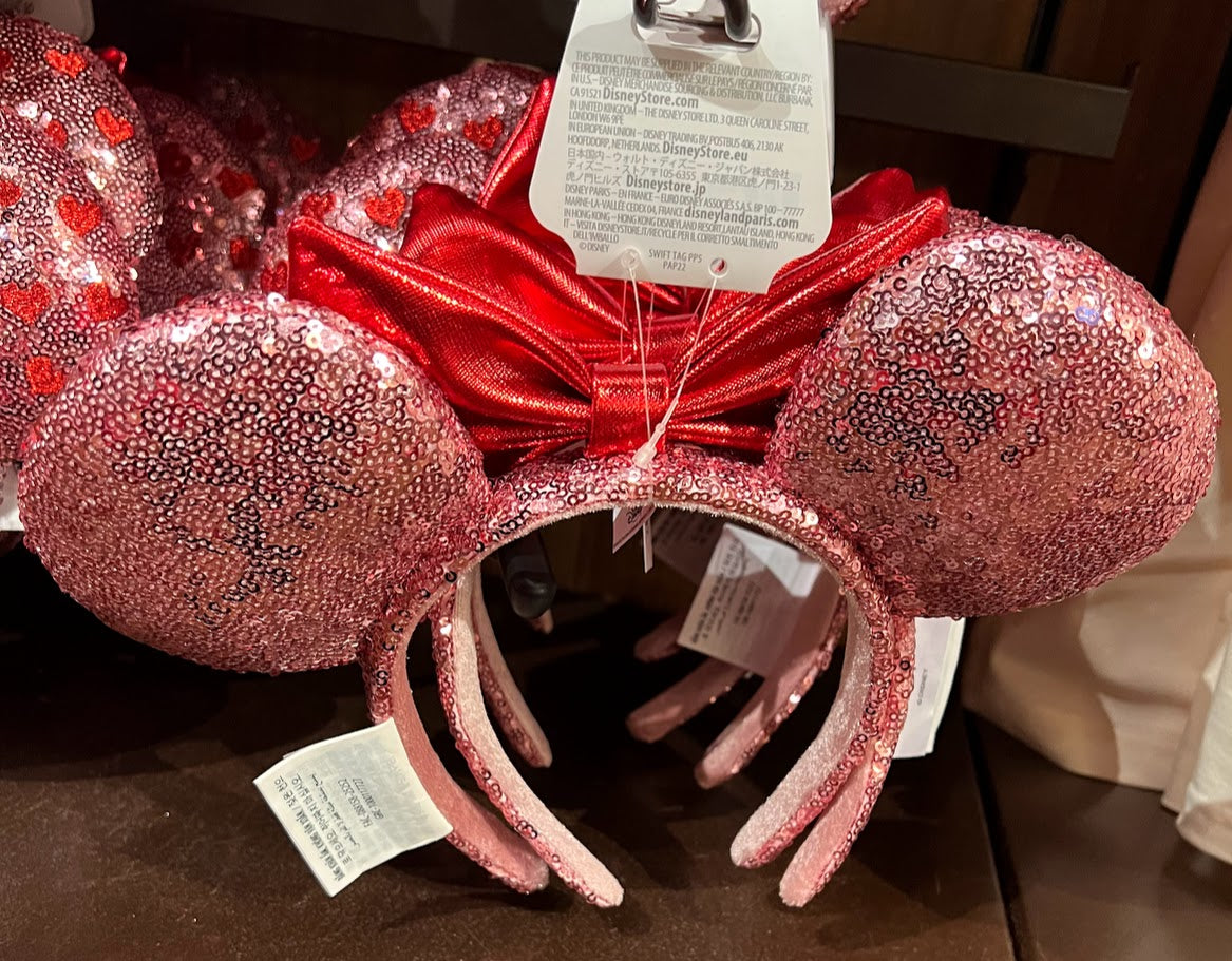 Red Hearts Valentine's Day Minnie Mouse Ears Headband