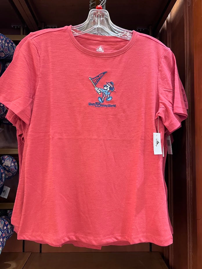 Red Mickey Mouse Walt Disney World 55th Anniversary Adult T-Shirt 