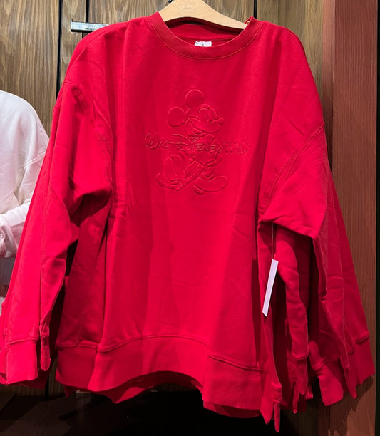Red Mickey Mouse Walt Disney World Adult Sweatshirt