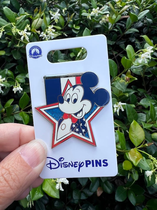 Red White & Blue Mickey Mouse Disney Pin