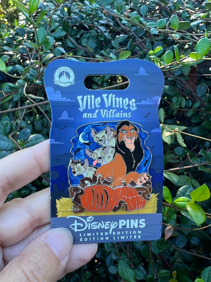 Scar & Hyenas Vile Vines and Villains Limited Edition Disney Pin