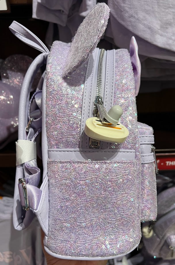 Shimmering Lavender Sequined Disney Loungefly Mini Backpack