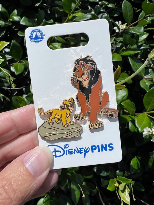 Simba & Scar Lion King Disney Pin Set
